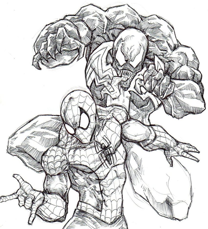 Black Spiderman Coloring Pages at GetColorings.com | Free printable