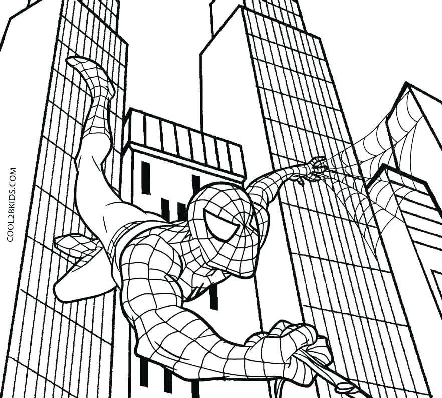 Black Spiderman Coloring Pages at Free