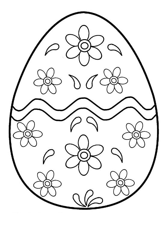 Blank Easter Egg Coloring Pages at Free printable