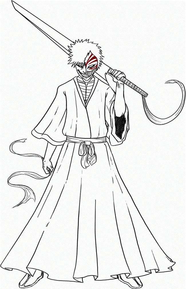 Bleach Anime Coloring Pages at Free printable