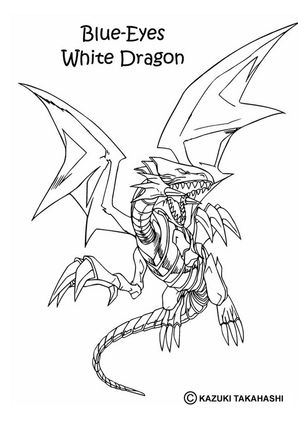 Blue Eyes White Dragon Coloring Pages at GetColorings.com | Free