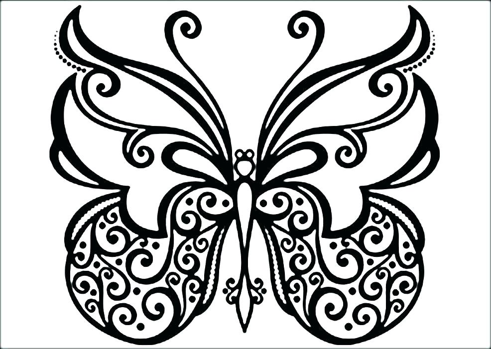 Blue Morpho Butterfly Coloring Page at GetColorings.com ...