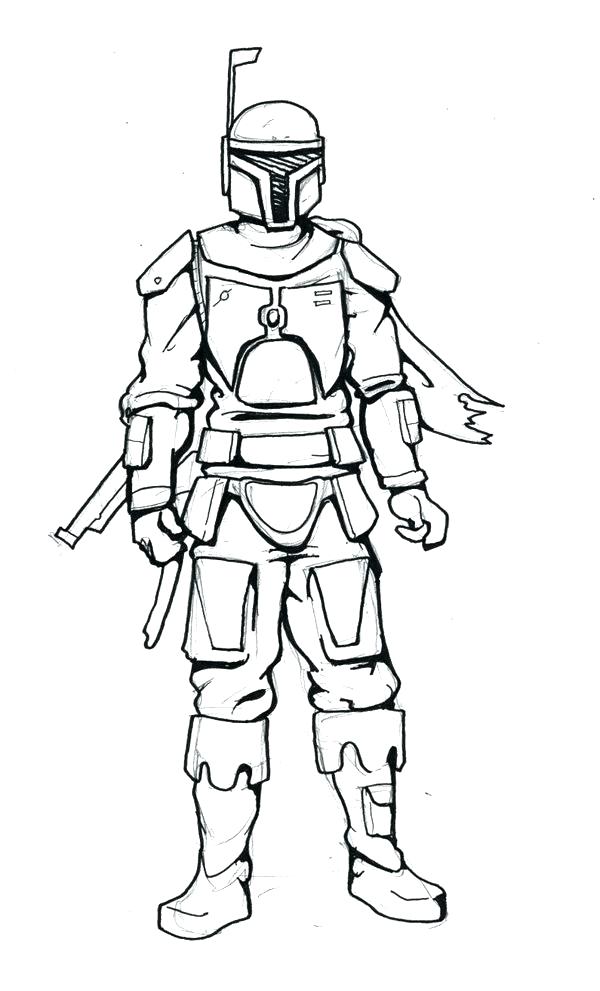 Boba Fett Sheet Print Out Coloring Pages