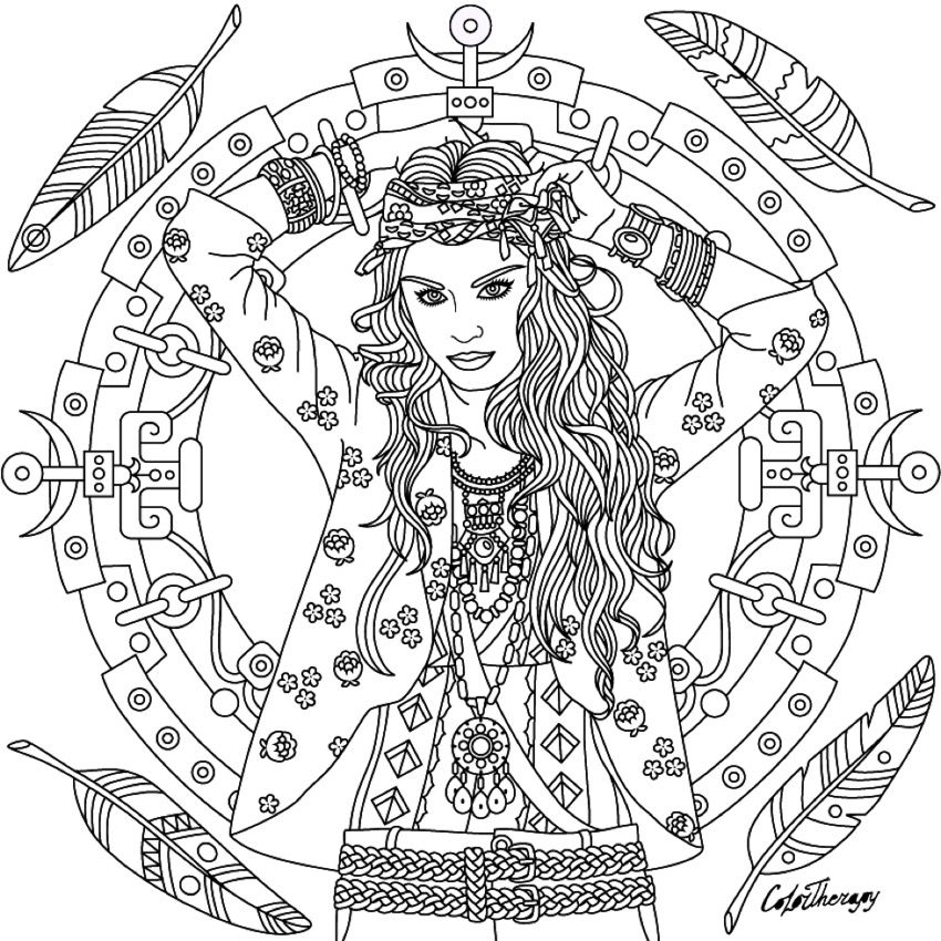 Boho Coloring Pages at Free printable colorings