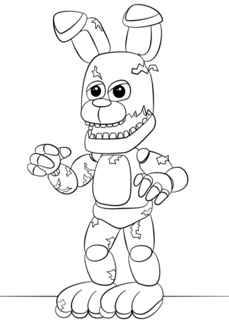 333x480 Spring Bonnie Coloring Pages Fnaf Springtrap Page Free