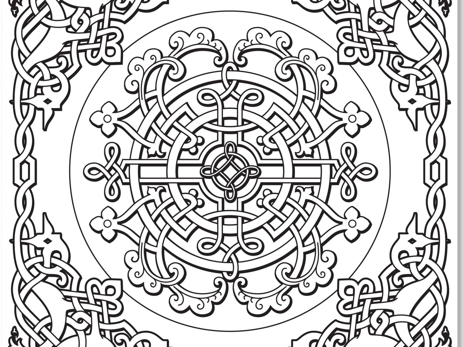 Book Of Kells Coloring Pages at Free printable