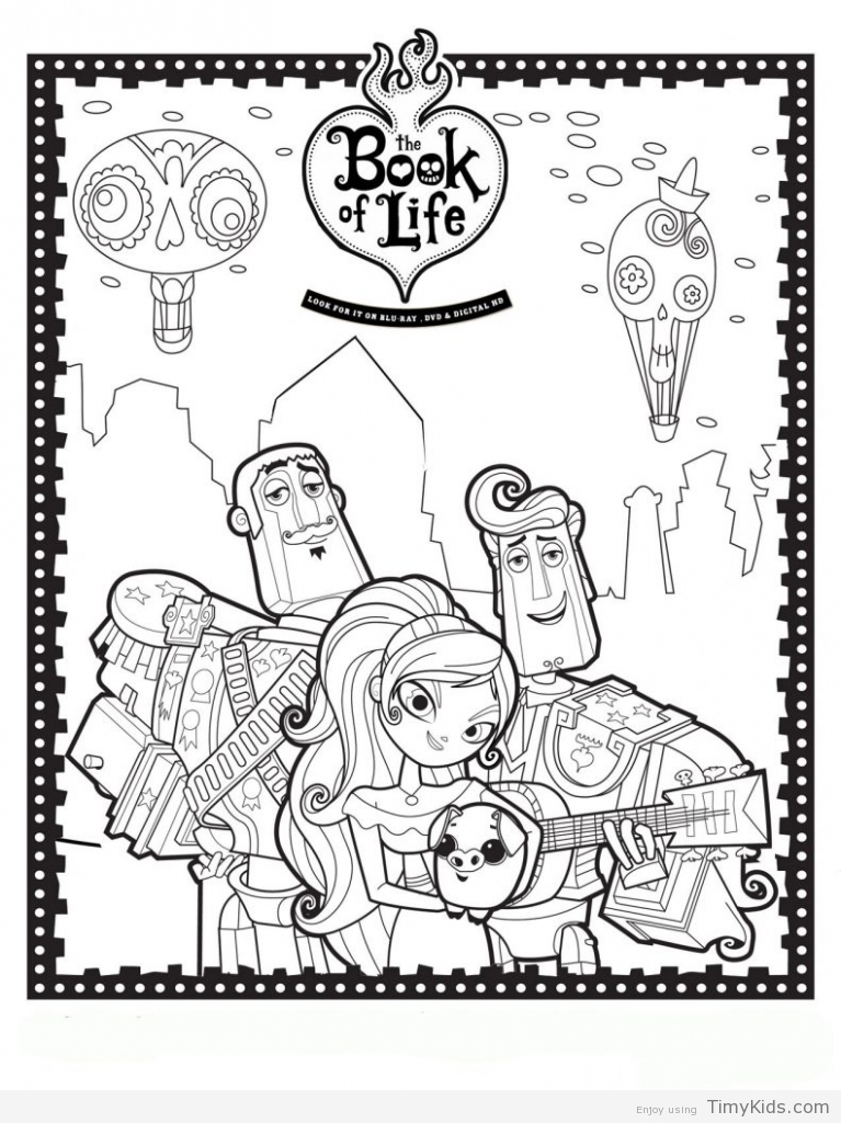 Book Of Life Coloring Pages at Free printable