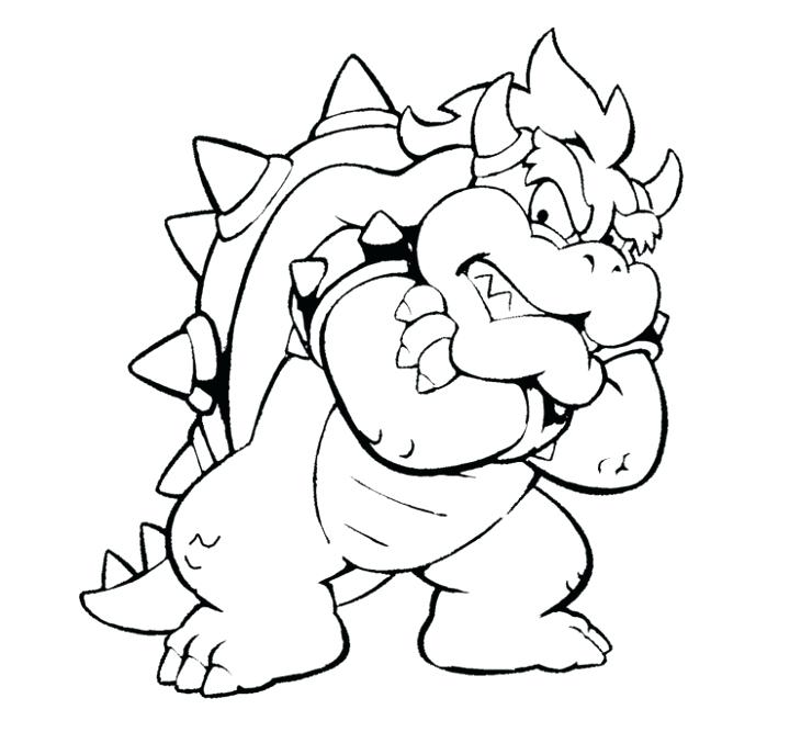Bowser Coloring Pages Free at GetColorings.com | Free printable