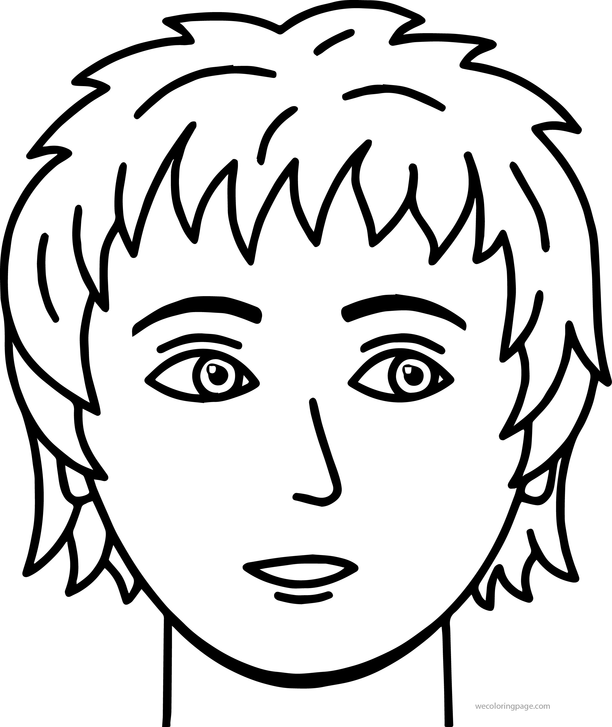 Boy Face Coloring Page at Free printable colorings