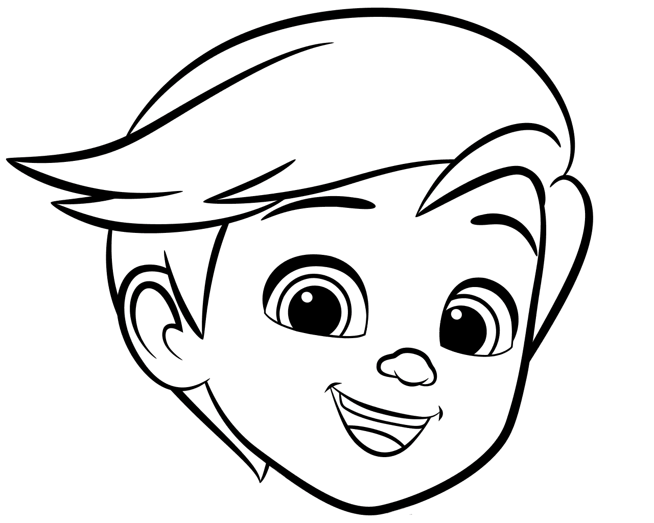 Boy Face Coloring Page At GetColorings Free Printable Colorings 