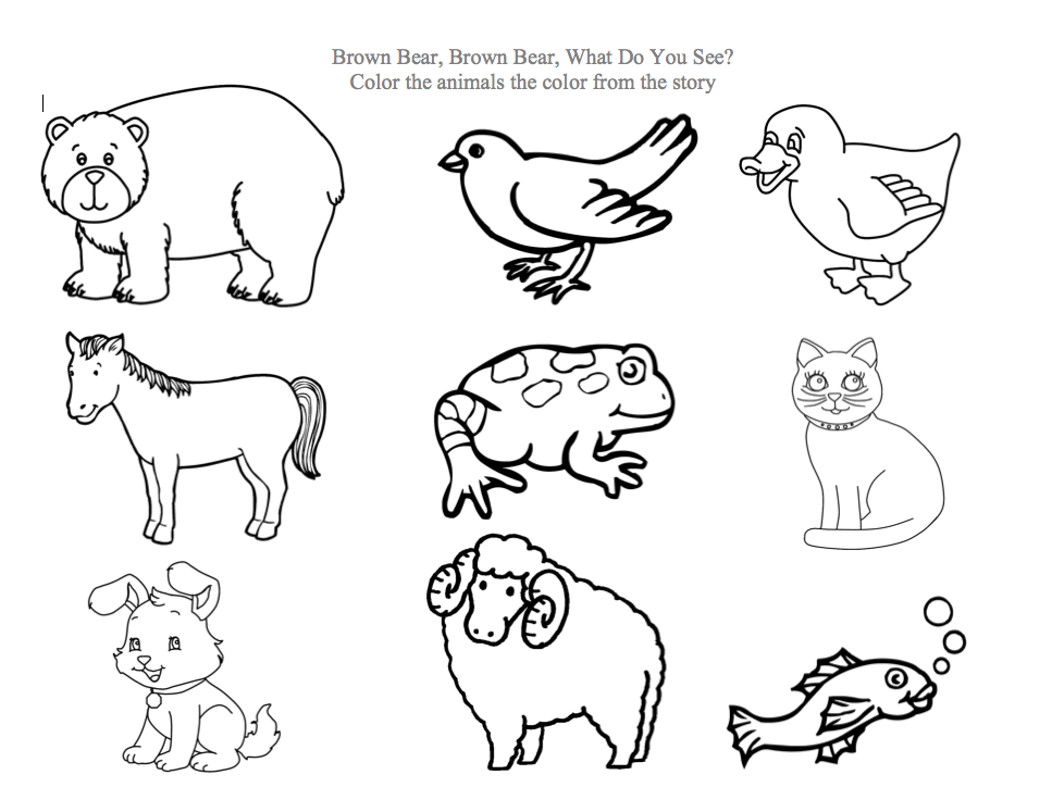 Printable Brown Bear Brown Bear