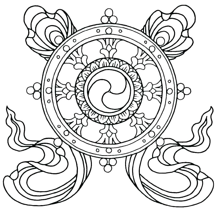 Buddhist Mandala Coloring Pages at GetColoringscom Free