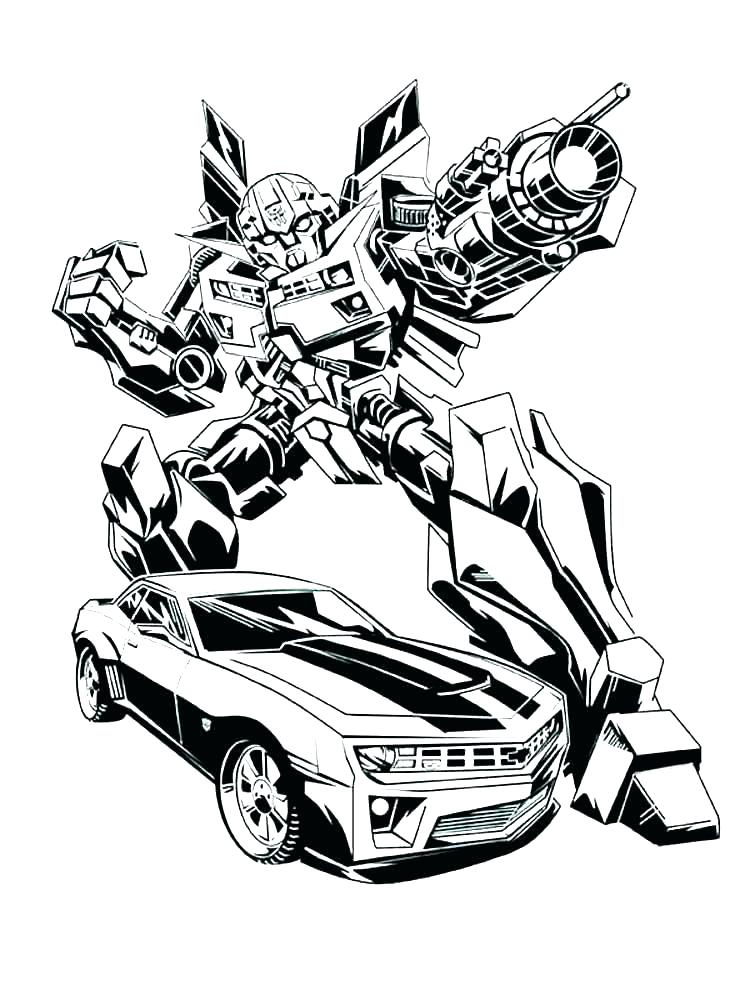 Bumblebee Transformer Coloring Pages Printable at