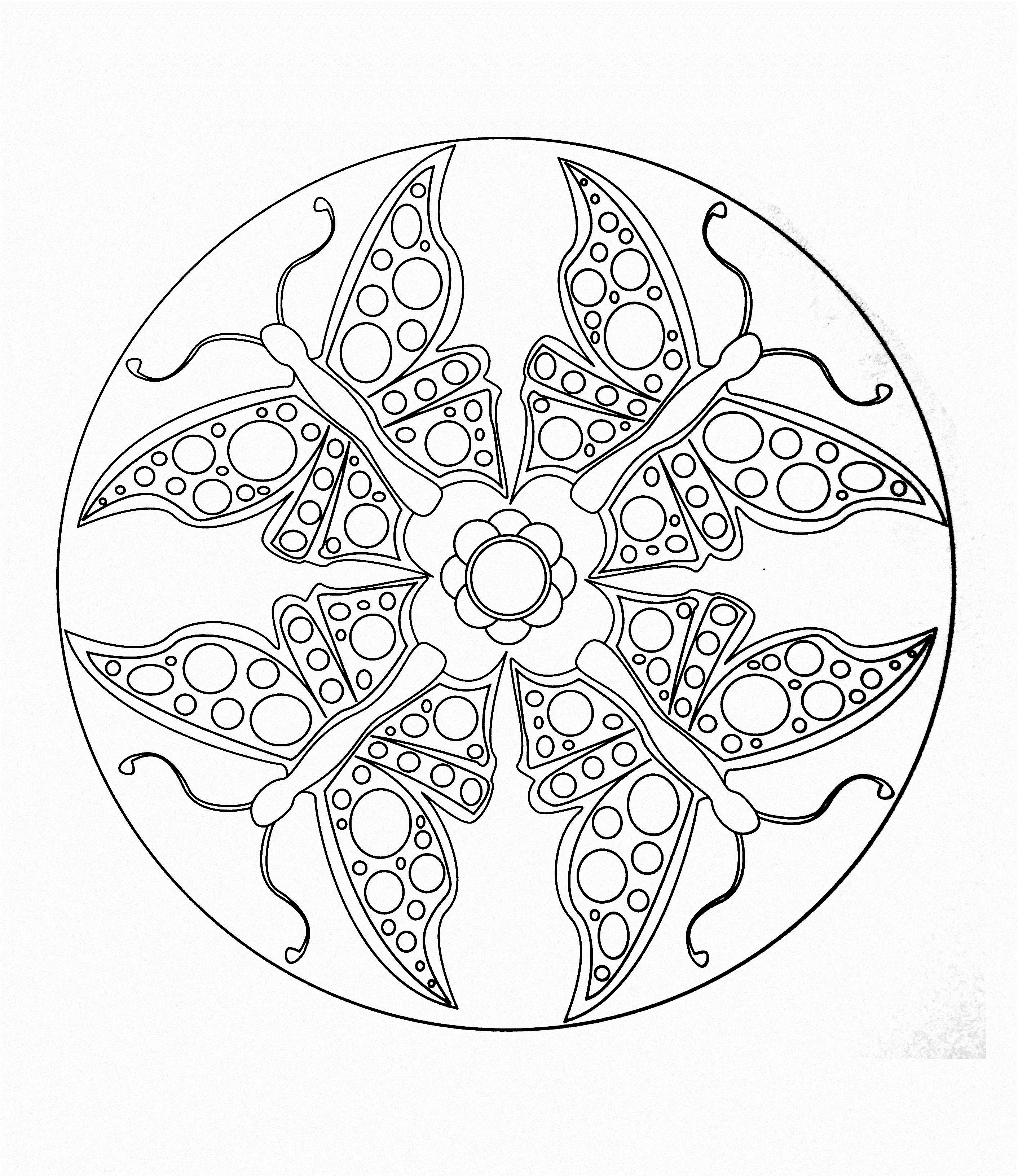 Free Butterfly Mandala Coloring Pages Mackira thanatos