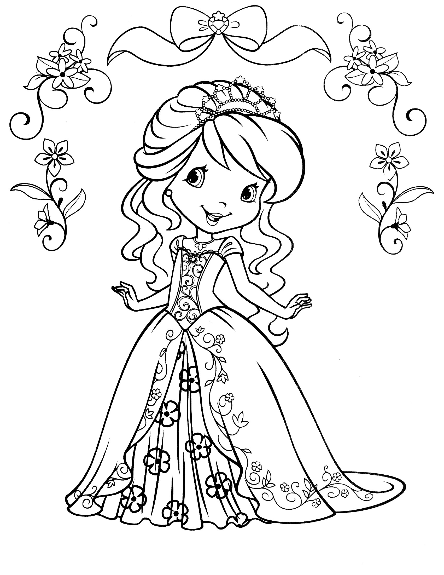 Butterfly Princess Coloring Pages at Free printable