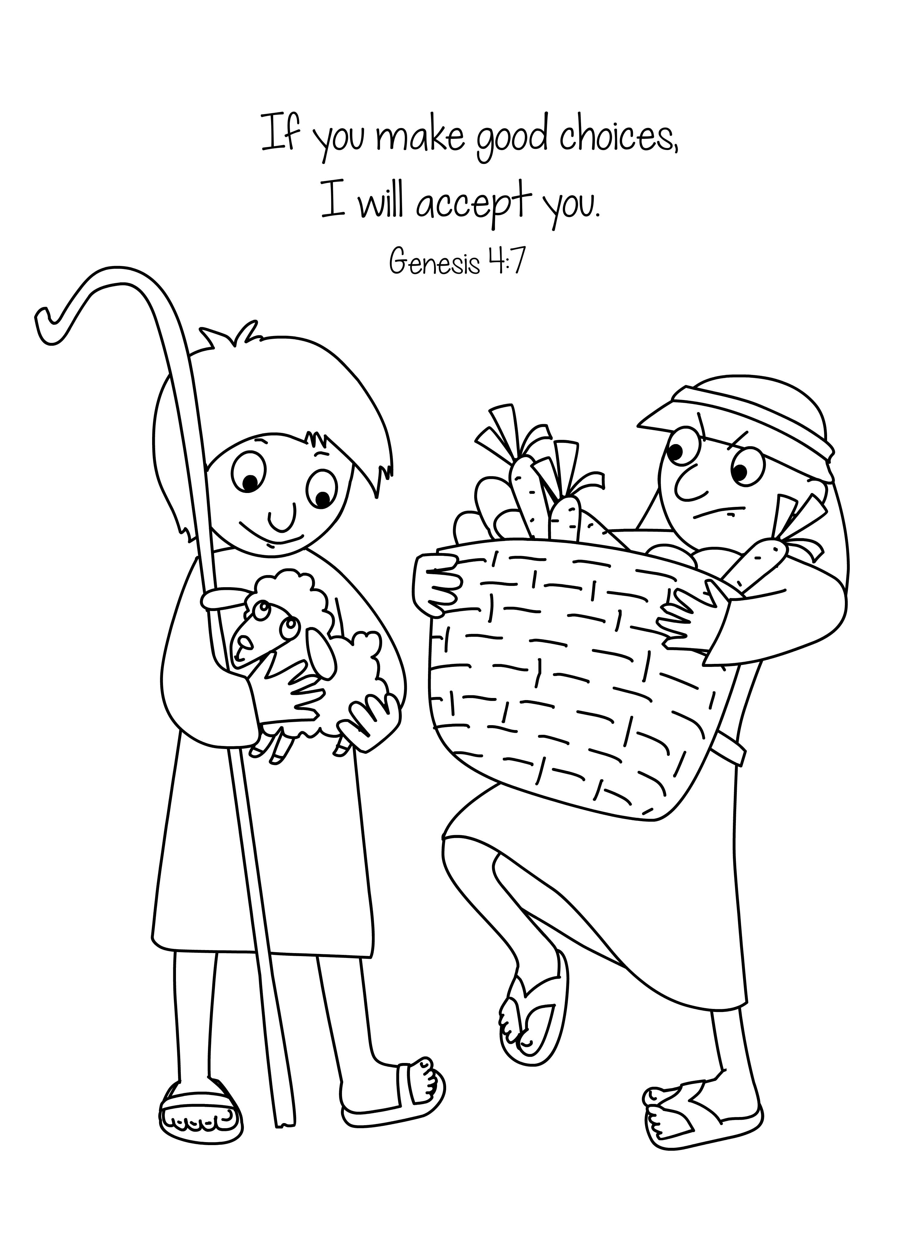 Cain And Abel Coloring Page at Free printable