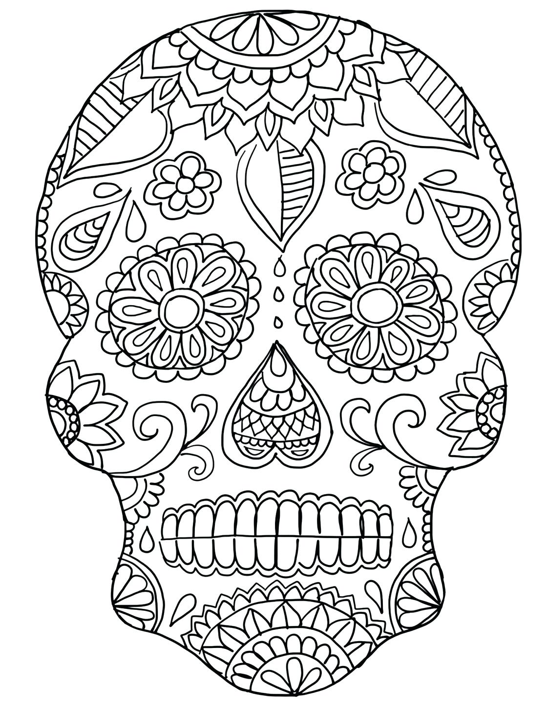 Calavera Coloring Page At GetColorings Free Printable Colorings 