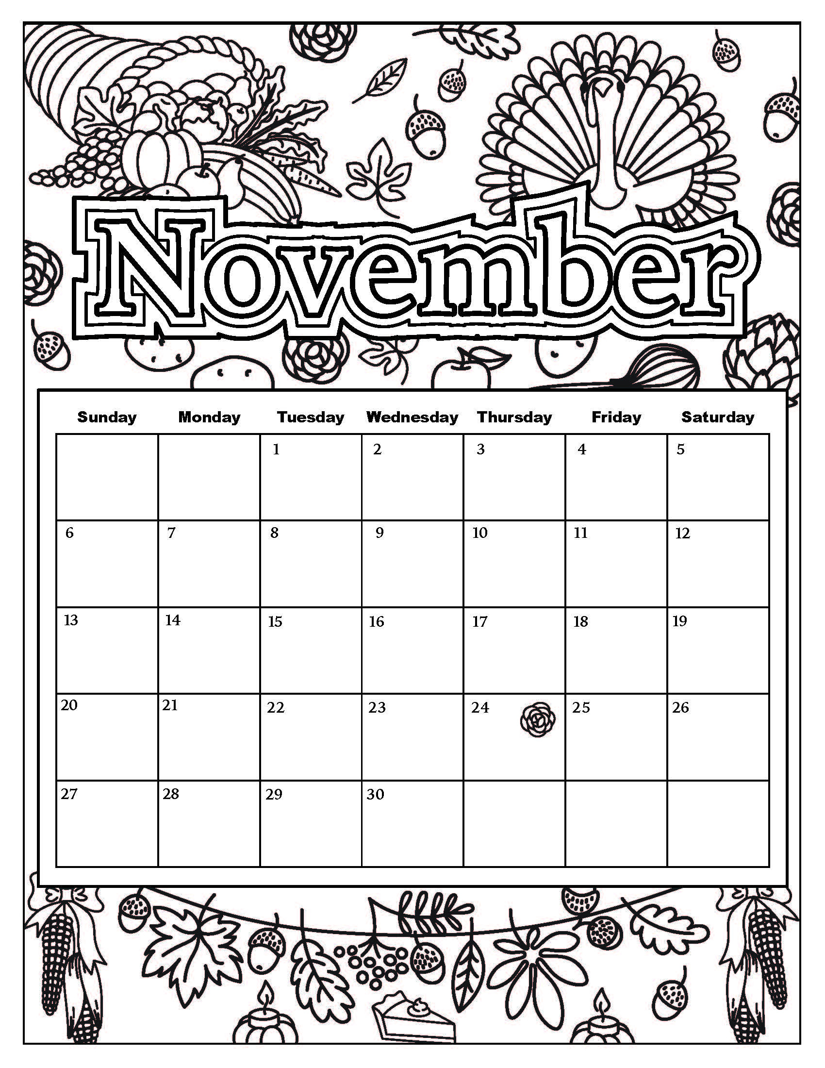 2024 Summer Calendar Coloring Pages For Kids Beth Marisa