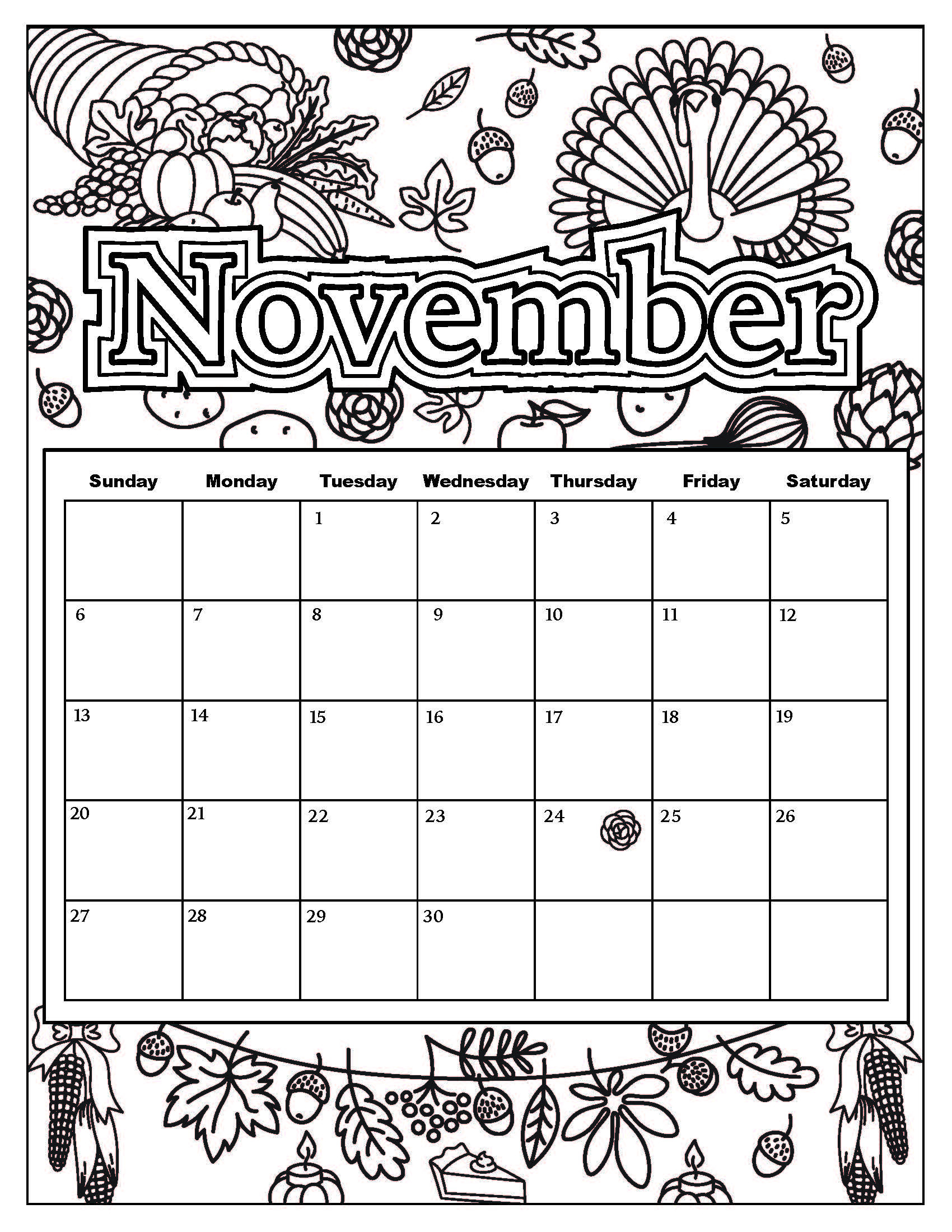 Free Printable Coloring Calendar 2024 Pdf Gnni Lenore