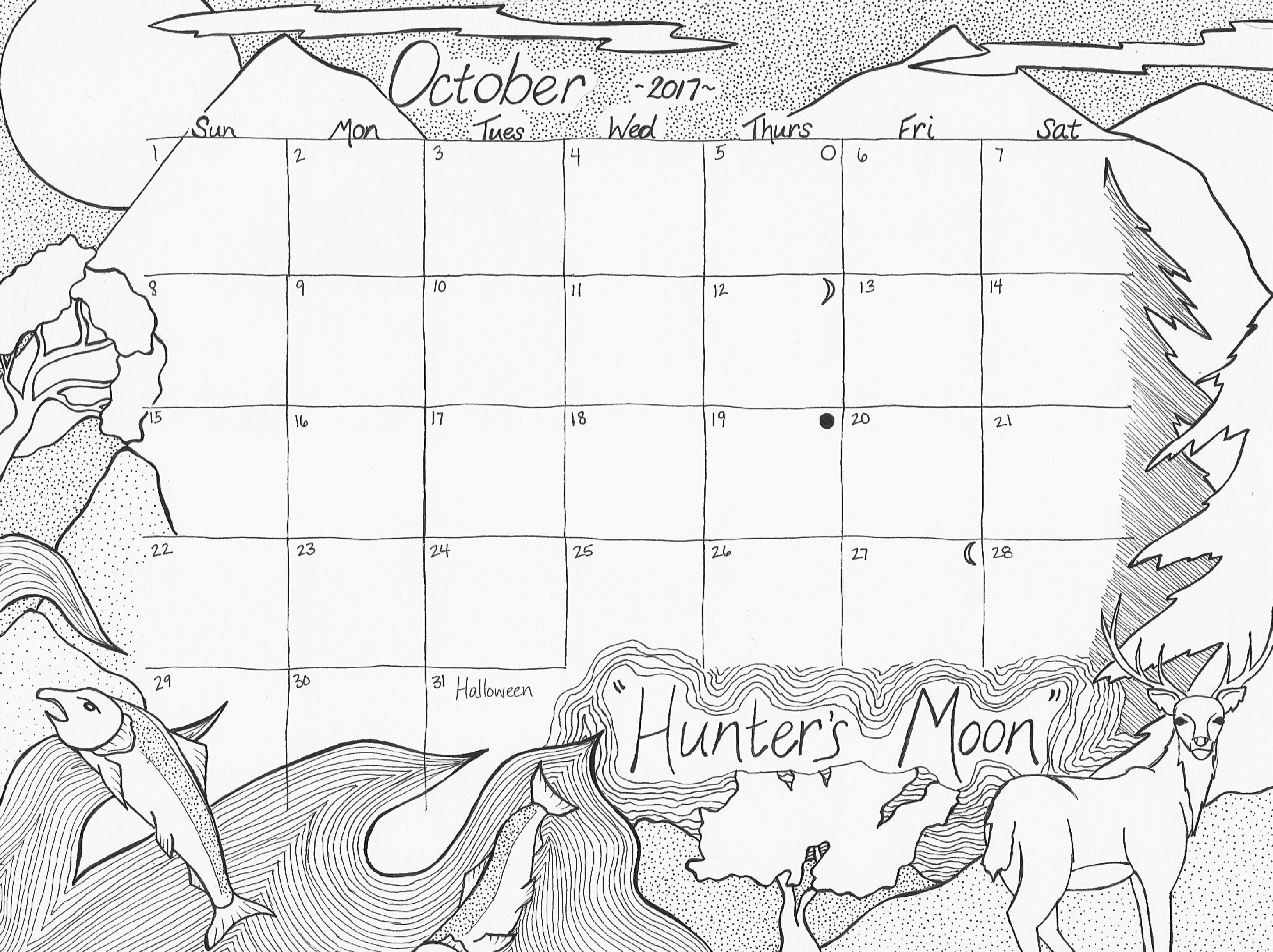 Calendar Coloring Pages at Free printable colorings