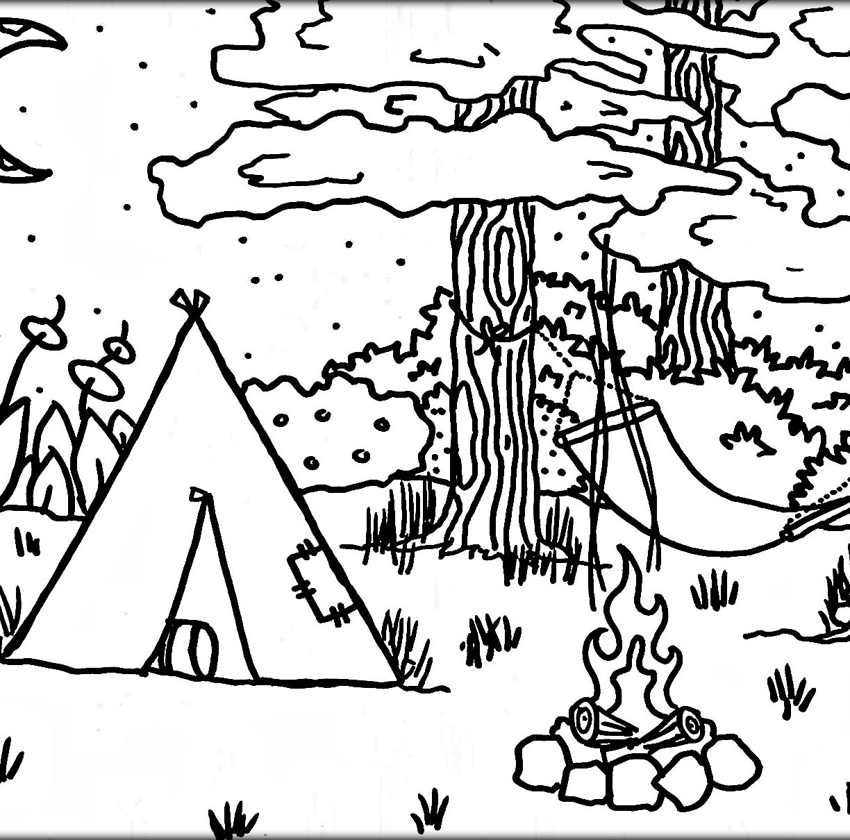 Camping Coloring Pages For Kids At GetColorings Free Printable 