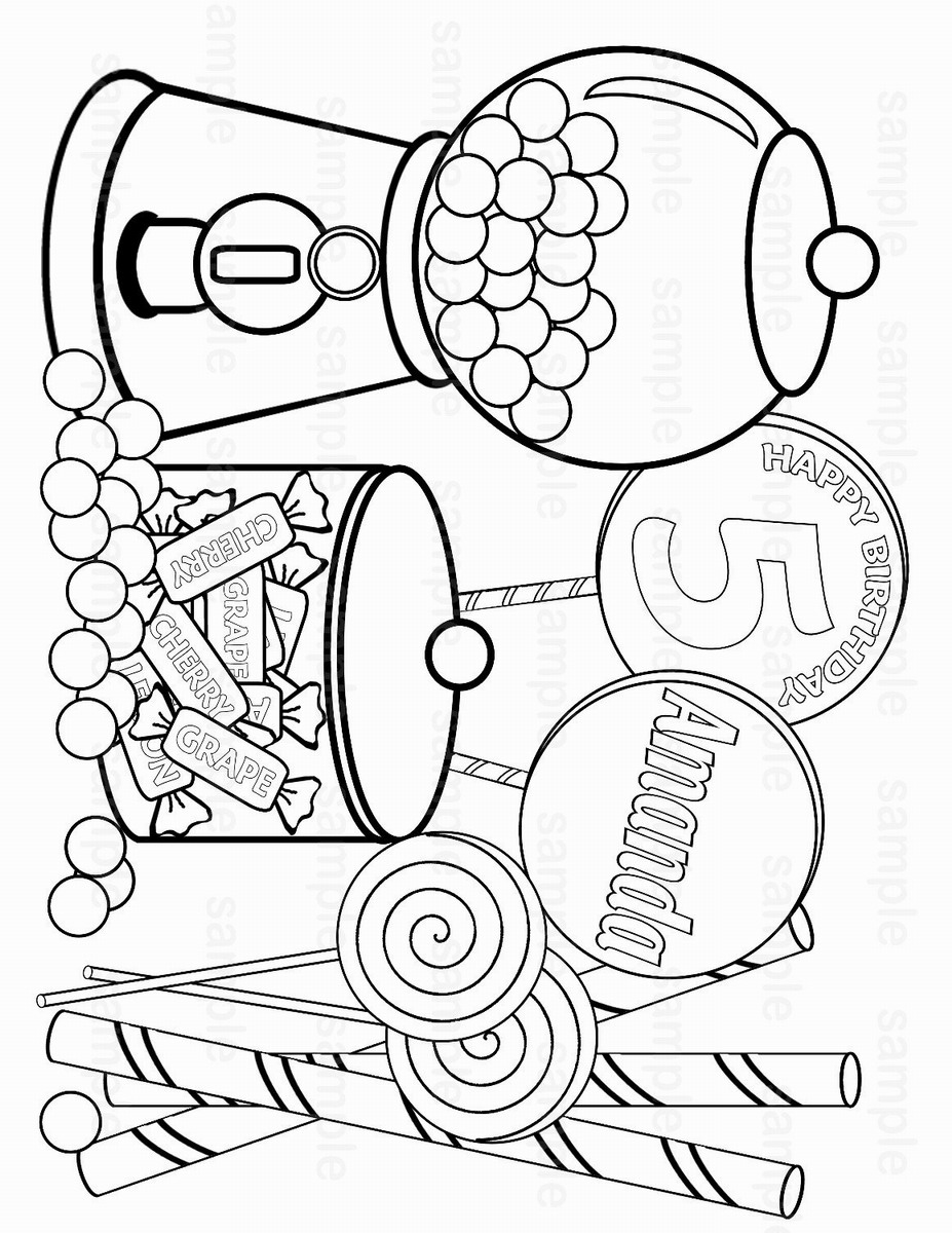 Candy Coloring Pages at Free printable colorings