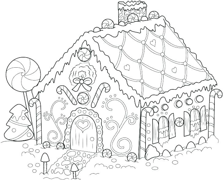 Candy House Coloring Page at GetColorings.com | Free printable