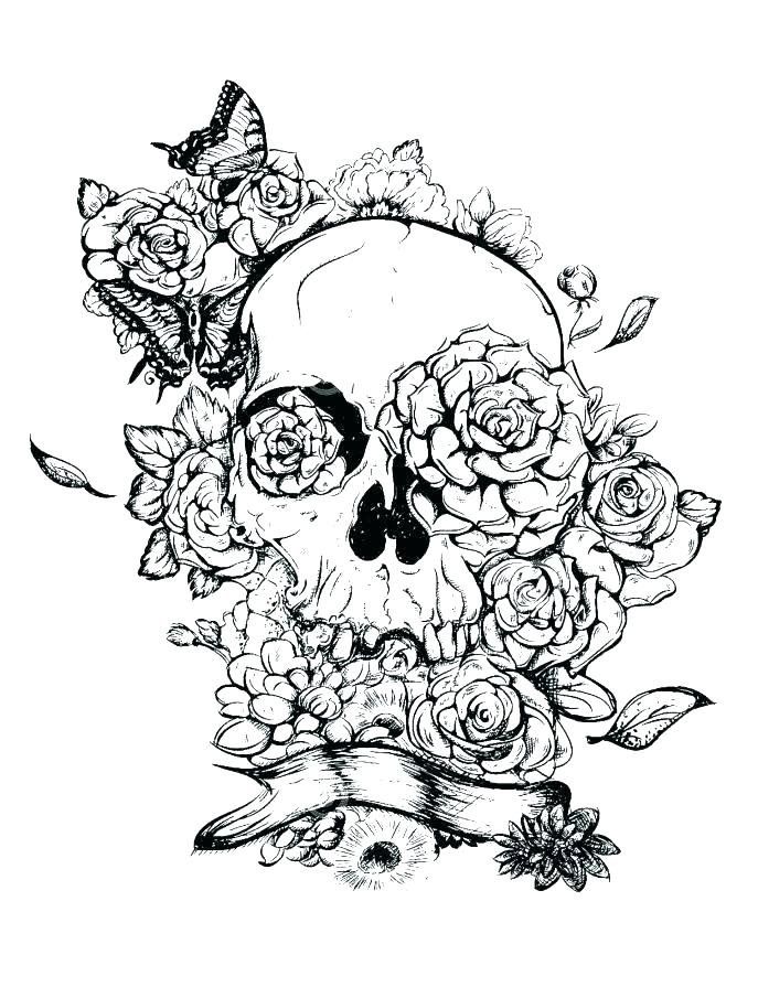 Candy Skull Coloring Pages At GetColorings Free Printable 