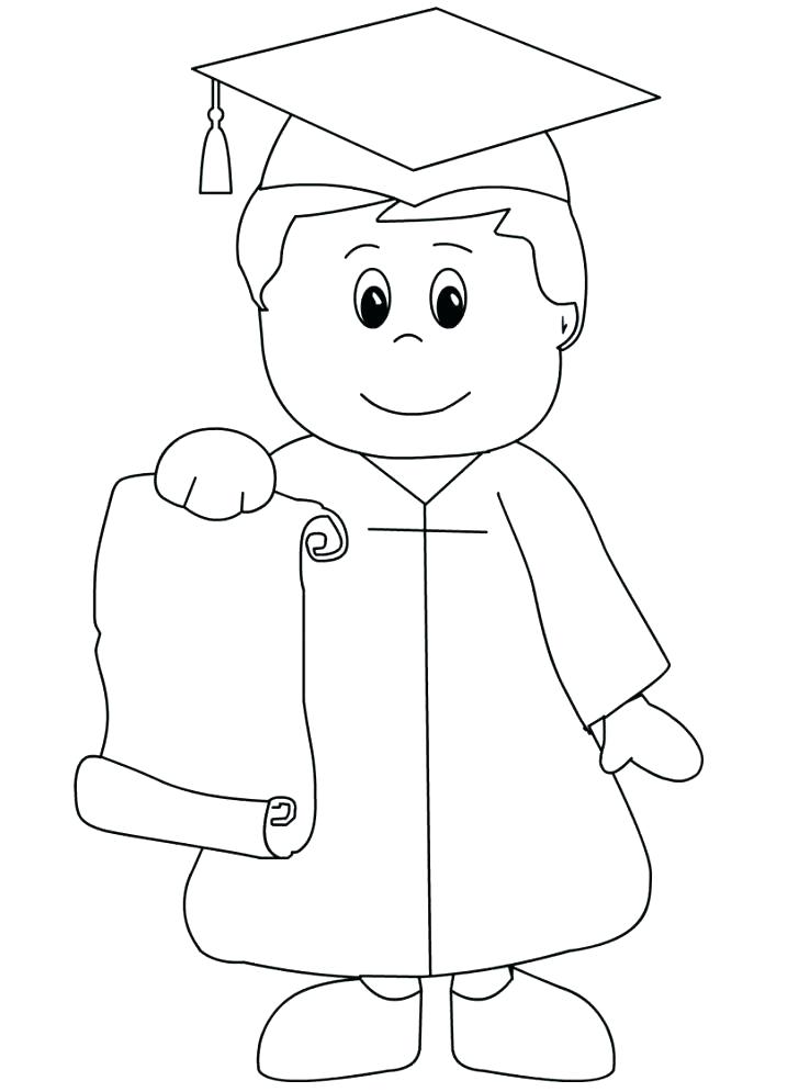 Cap And Gown Coloring Page at GetColorings.com | Free printable