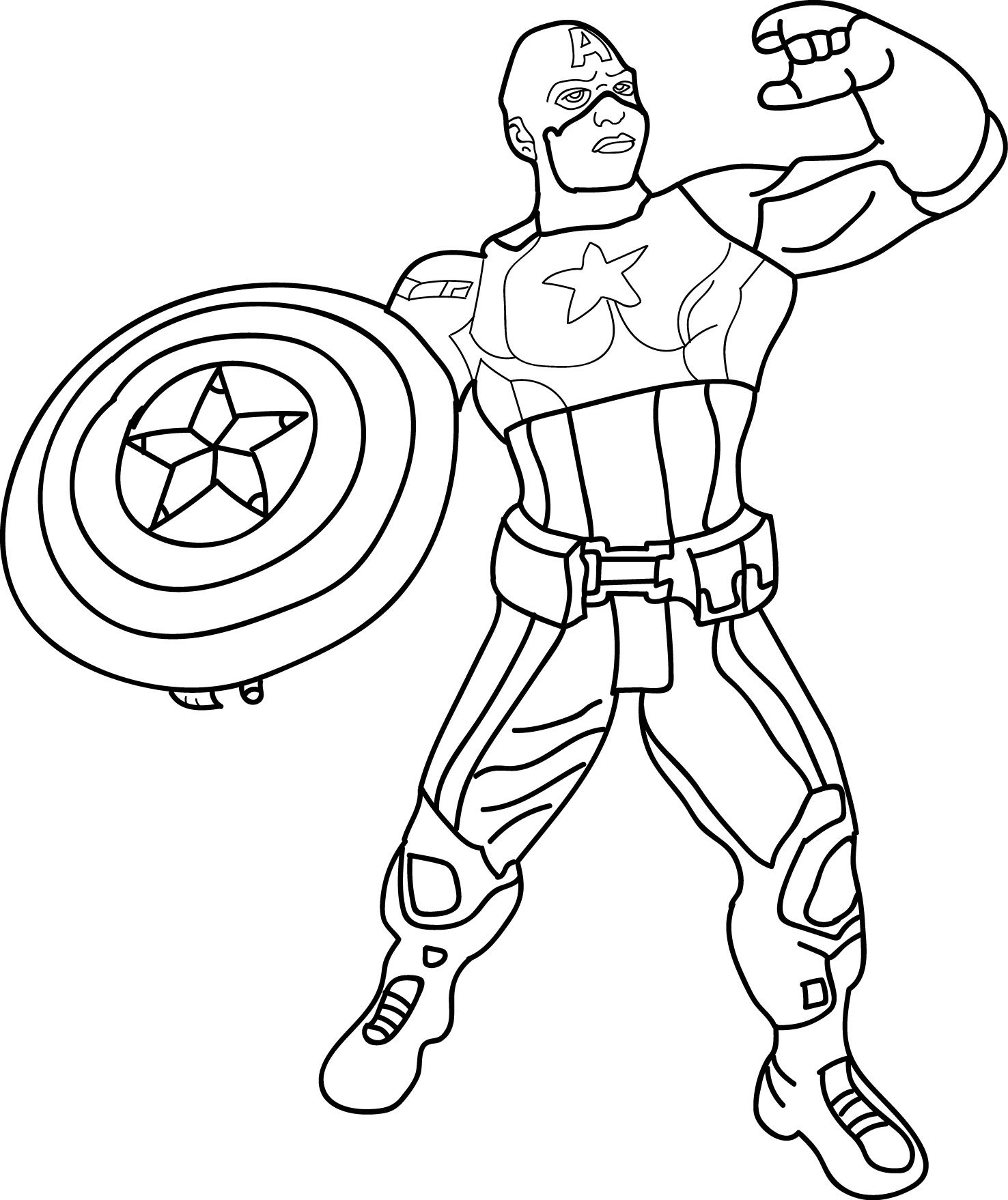 Captain America Coloring Pages Printable at Free