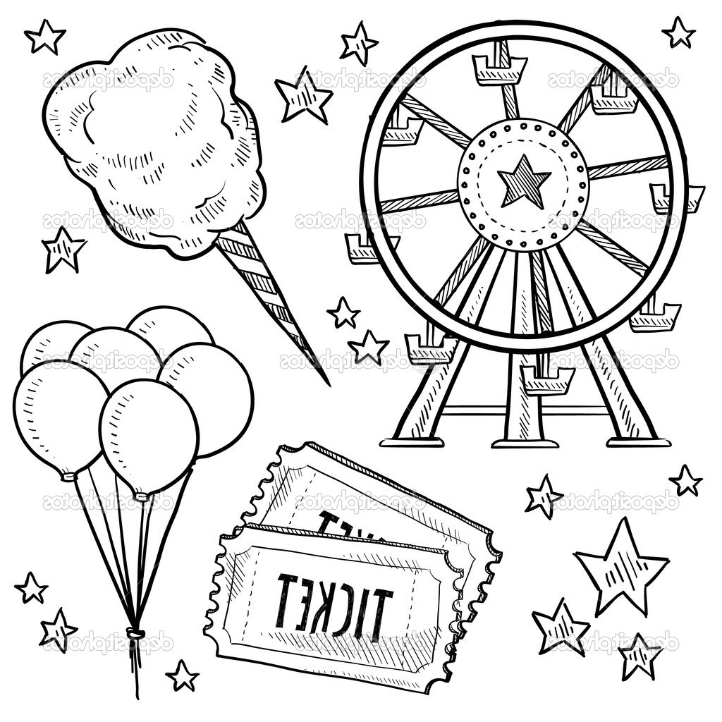 Carnival Food Coloring Pages at Free printable