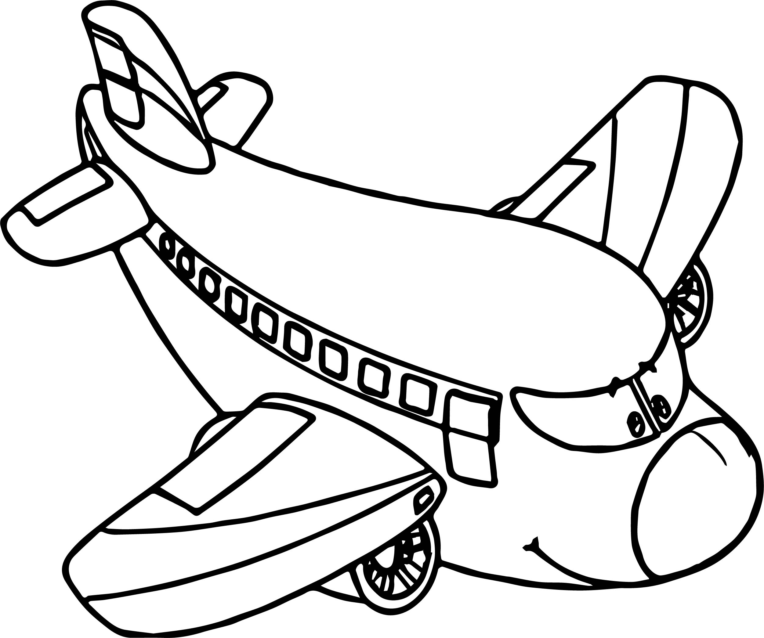 airplane coloring page full page