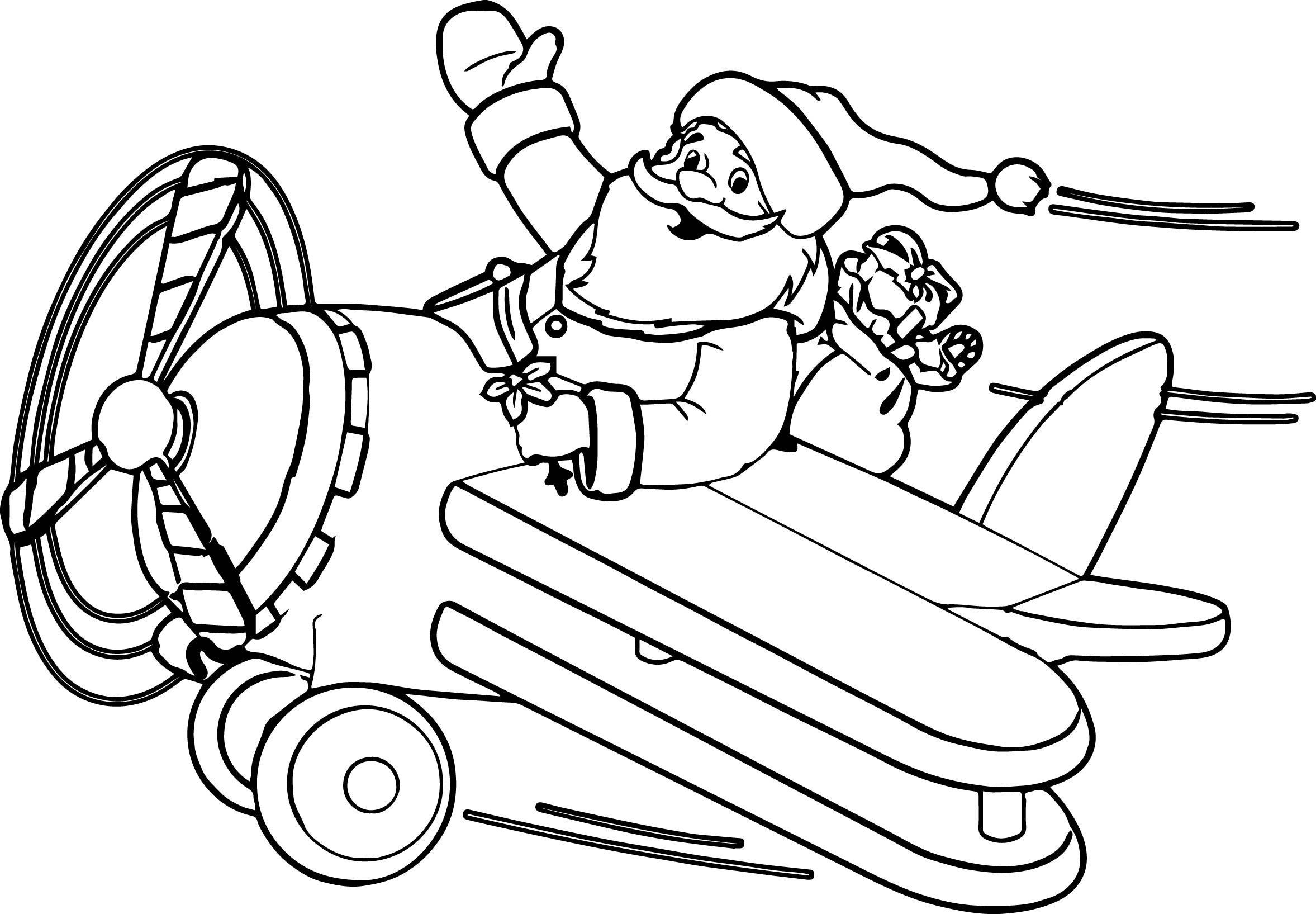airplane cartoon coloring page