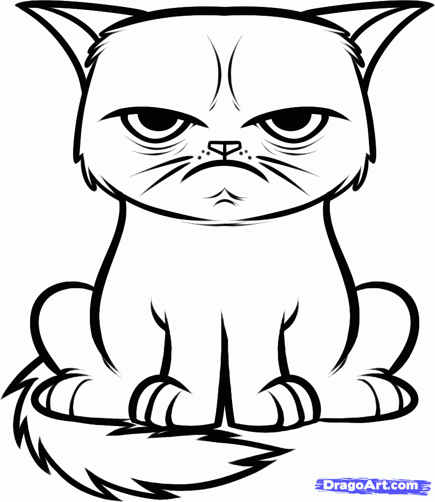 Cartoon Cat Coloring Pages at GetColorings.com | Free printable