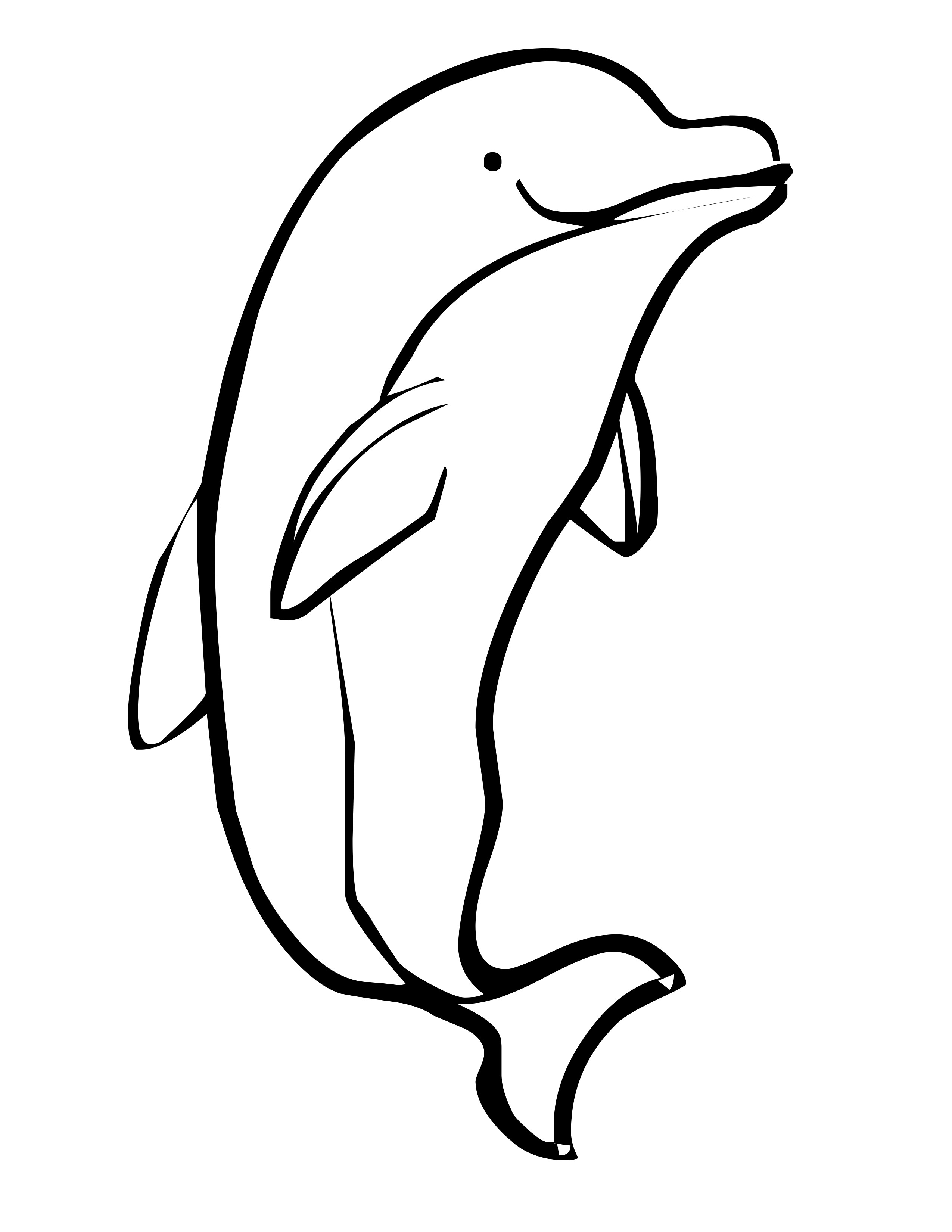 Cartoon Dolphin Coloring Pages at Free printable