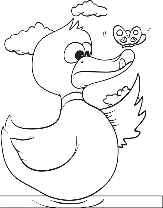 Cartoon Duck Coloring Pages at GetColorings.com | Free printable