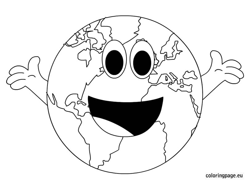 Cartoon Earth Coloring Pages At Getcolorings.com 