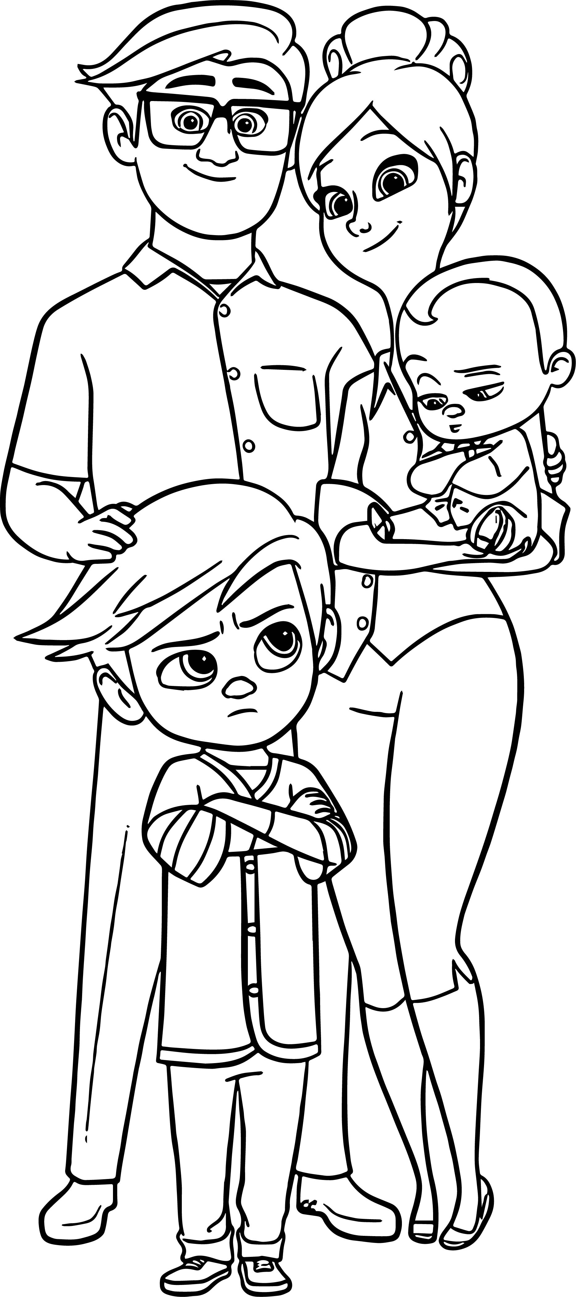 Cartoon Family Coloring Pages At Getcolorings.com | Free Printable