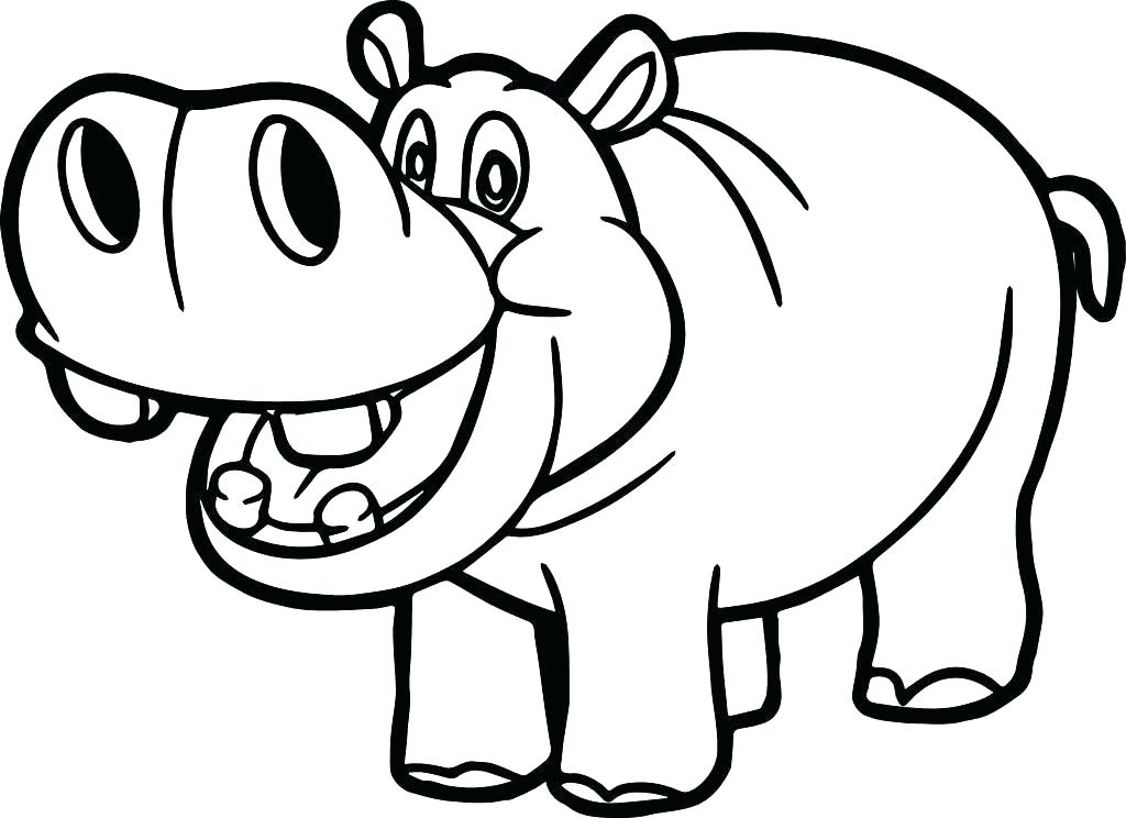 Cartoon Hippo Coloring Pages at GetColorings.com | Free printable