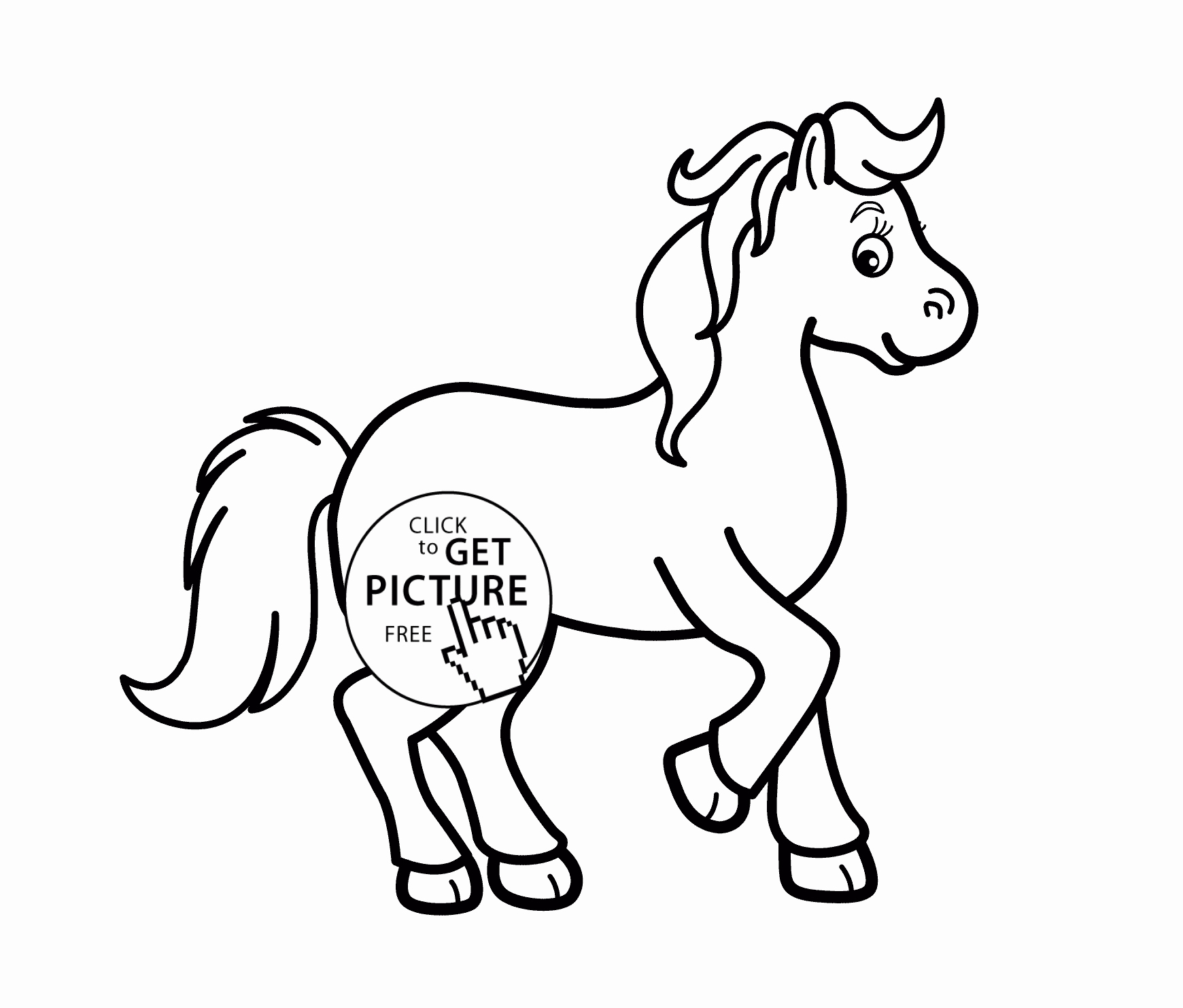 Cartoon Horse Coloring Pages At Free Printable