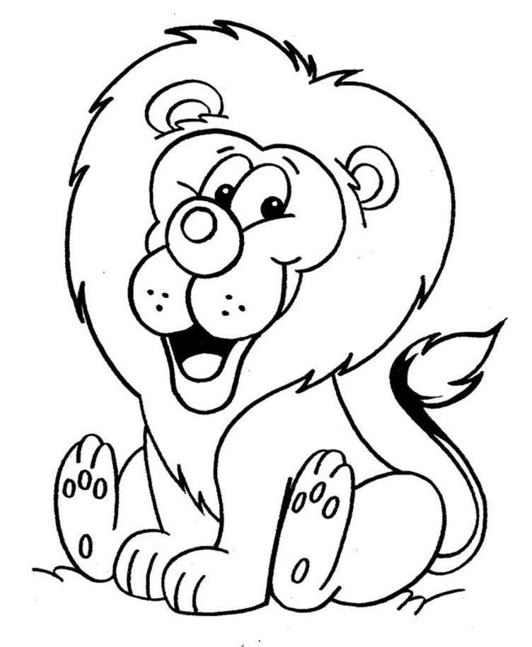 Cartoon Lion Coloring Pages at GetColorings.com | Free printable