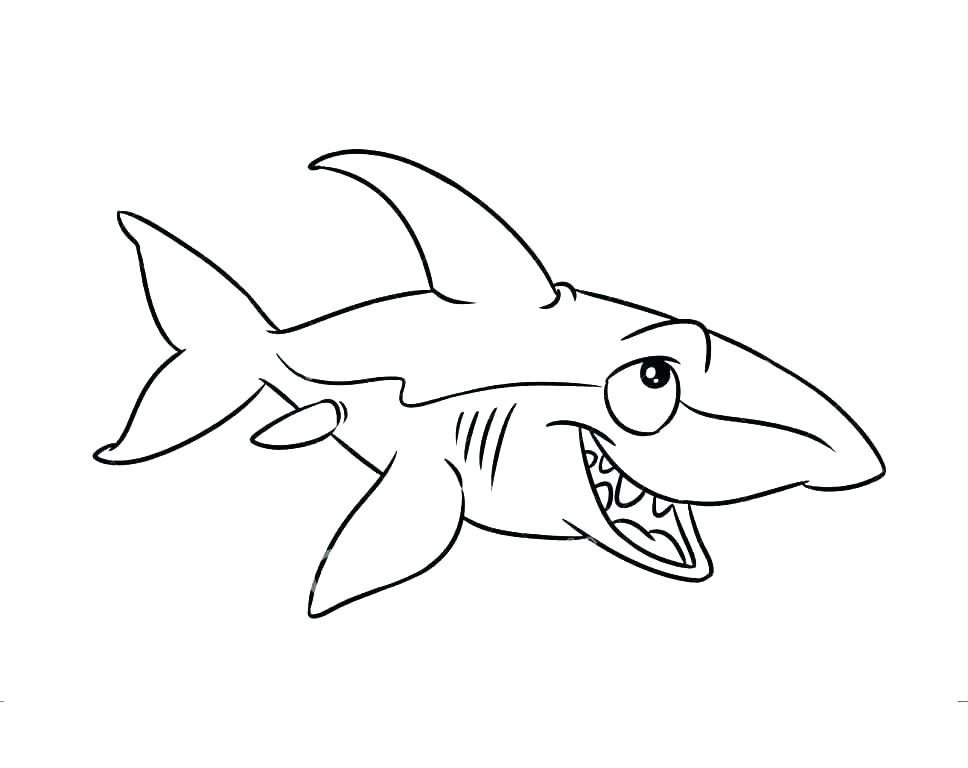 Cartoon Shark Coloring Pages At Getcolorings.com 