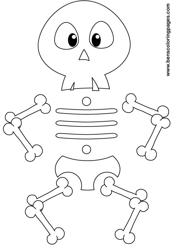 Cartoon Skeleton Coloring Pages At GetColorings Free Printable 