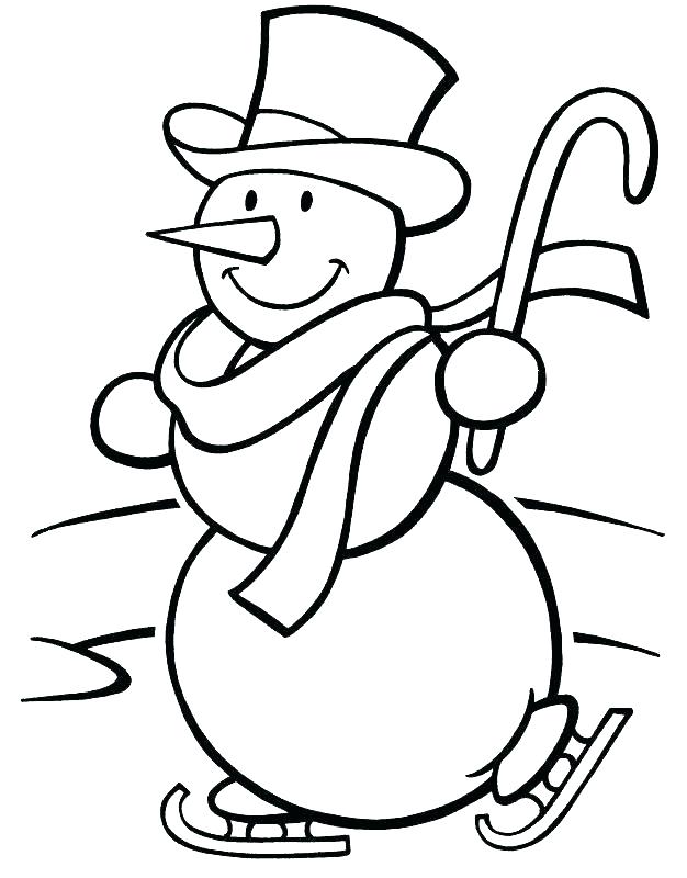 Cartoon Snowman Coloring Pages At Free Printable