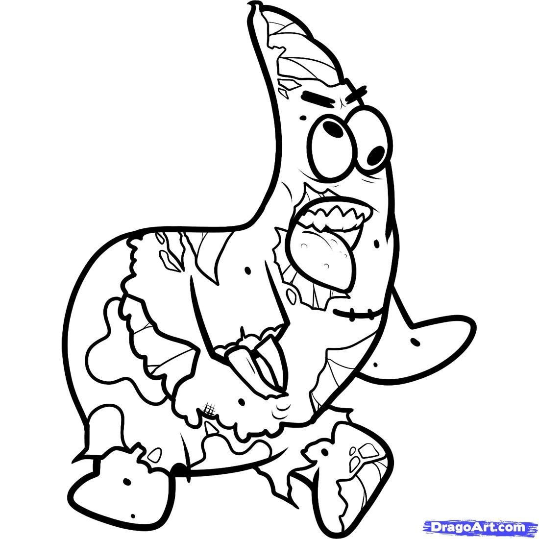 Cartoon Zombie Coloring Pages at GetColoringscom Free