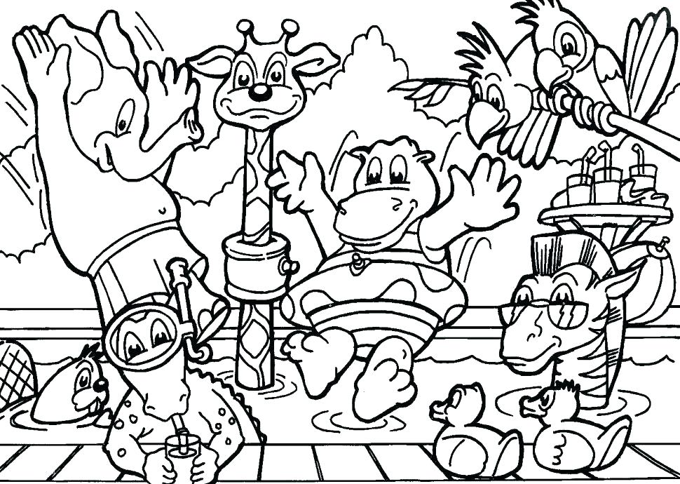 Cartoon Zoo Animals Coloring Pages At GetColorings Free Printable