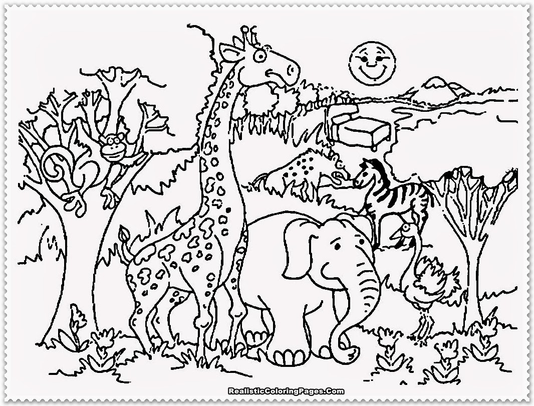 Cartoon Zoo Animals Coloring Pages at GetColorings.com   Free printable ...