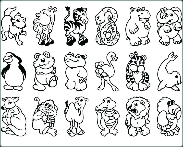 Cartoon Zoo Animals Coloring Pages at GetColorings.com ...