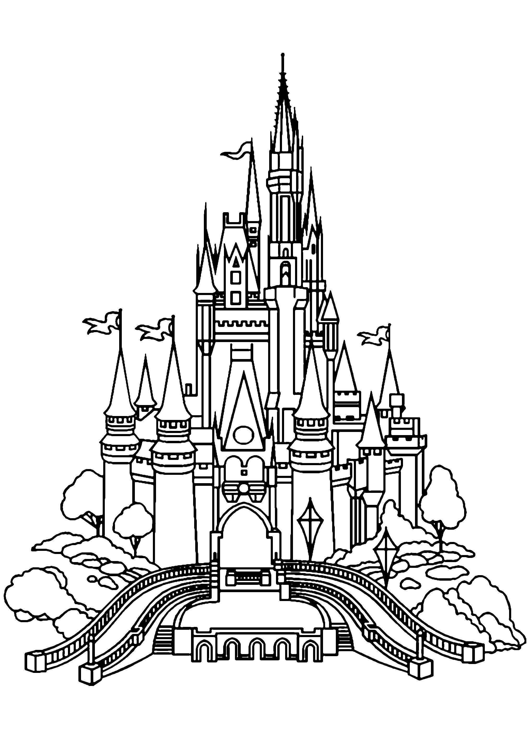 Castle Coloring Pages For Adults at Free printable