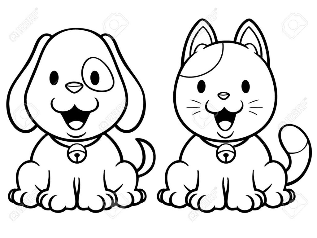 Cat And Dog Coloring Pages To Print at